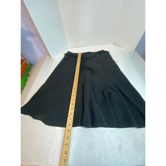 Scott Taylor Petite Fit & Flare Black Skirt Knotted Cord Belt Woman’s 12 NWT - Picture 10 of 10